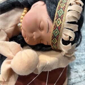 Artisan Crafted Sleeping Doll with Beaded Headband